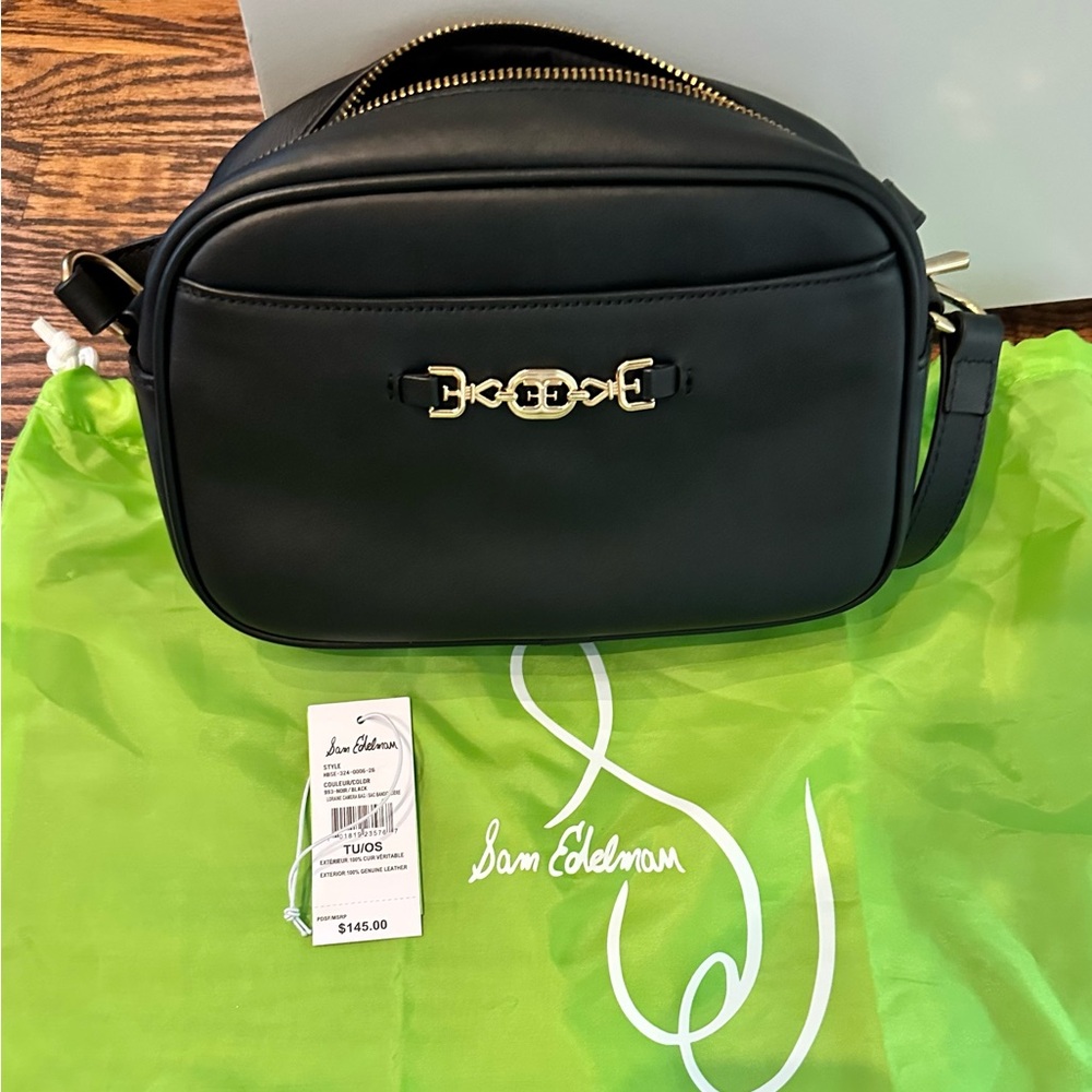 Sam Edelman Leather Black Crossbody Bag